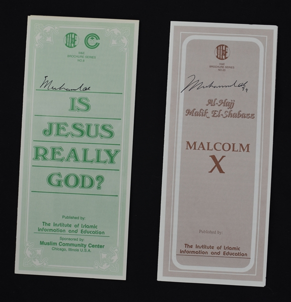 Muhammad Ali Islamic & Malcolm X Signed Dated Pamphlets