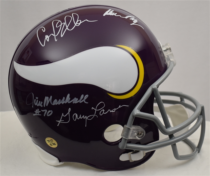 Purple People Eaters Autographed Minnesota Vikings Full Size Replica Helmet 4