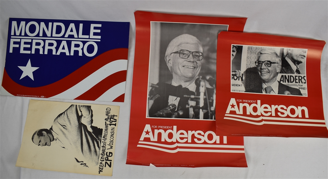 Collection of Vintage Political Signs & Posters