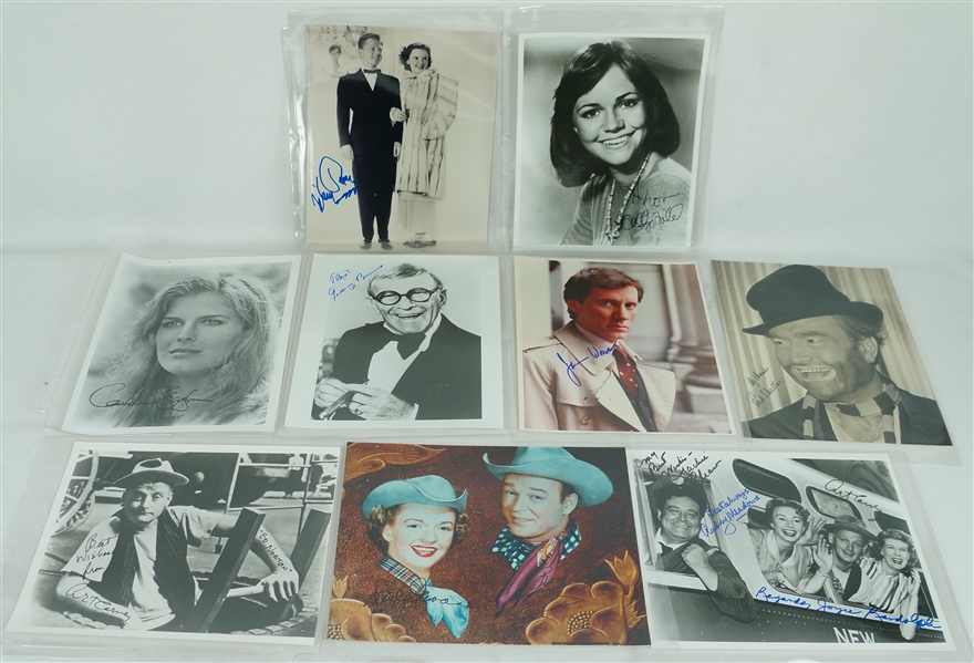 Collection of 9 Autographed Entertainment 8x10 Photos w/George Burns