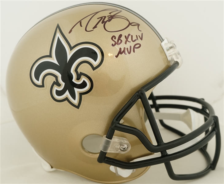 Drew Brees Autographed Full Size New Orleans Saints Helmet