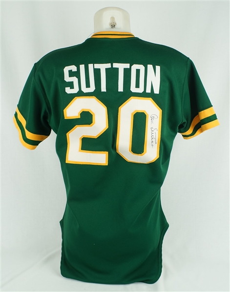 Don Sutton 1985 Oakland As Game Used & Autographed Jersey w/Dave Miedema LOA