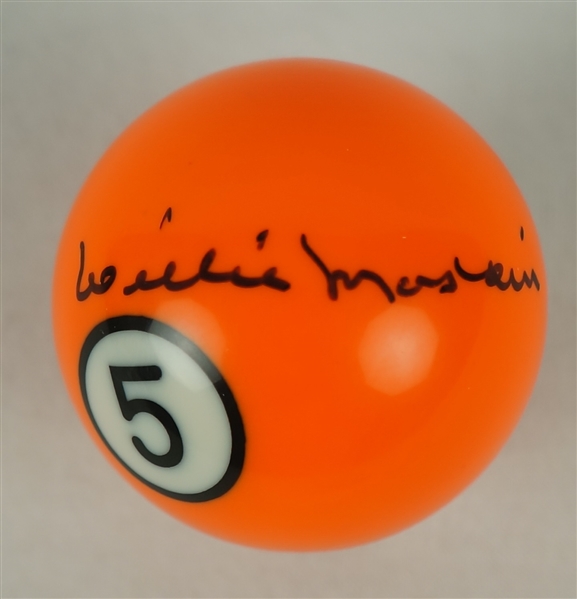 Willie Mosconi Autographed Billiards Ball Beckett COA