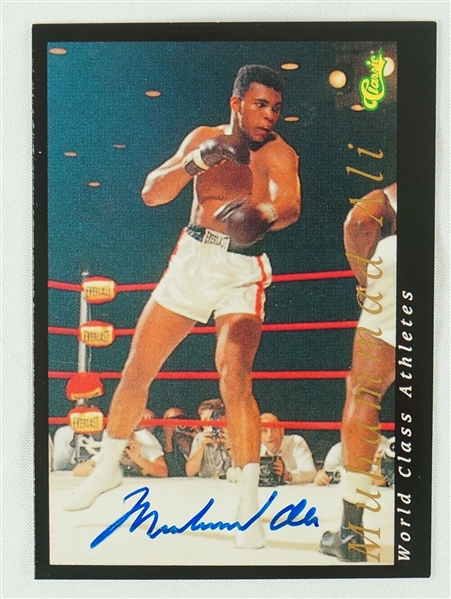 Muhammadi Ali Autographed 1992 Limited Edition Classic Boxing Card