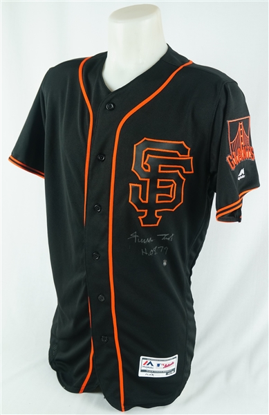 Willie Mays San Francisco Giants Autographed & Inscribed HOF 79 Authentic Jersey