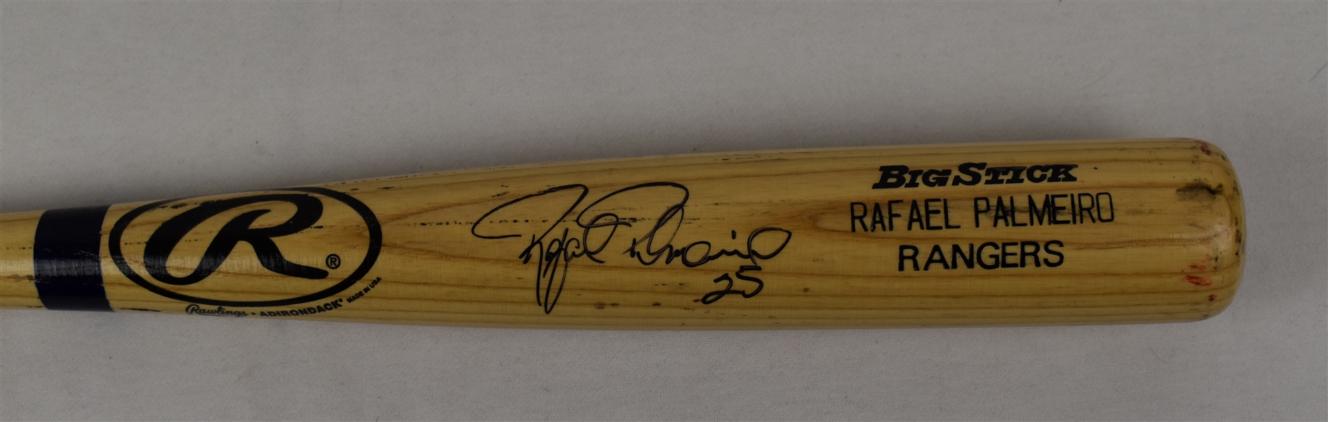 Rafael Palmeiro 2000 Texas Rangers Game Used & Autographed Bat w/Puckett Family Provenance