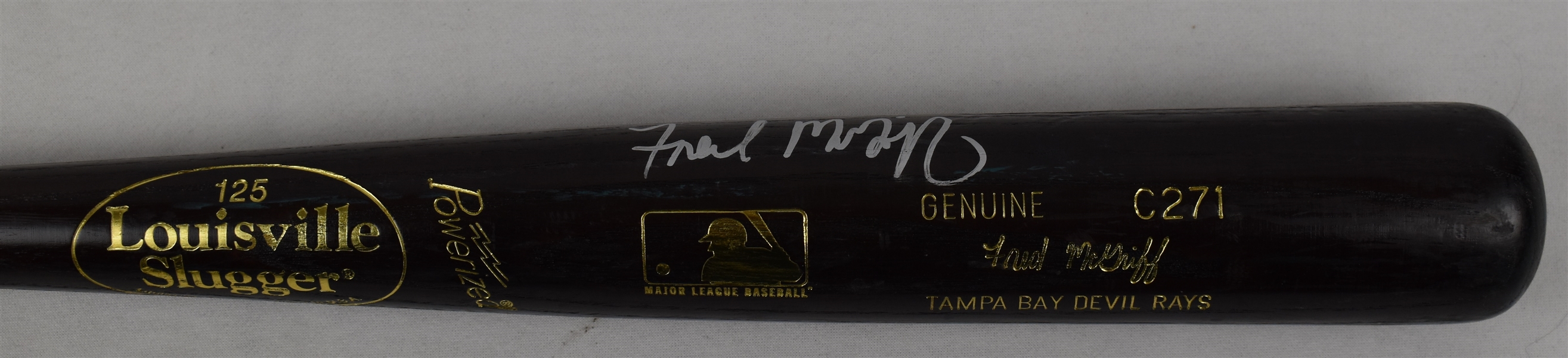 Fred McGriff c. 1999-2001 Game Used & Autographed Bat w/Puckett Family Provenance