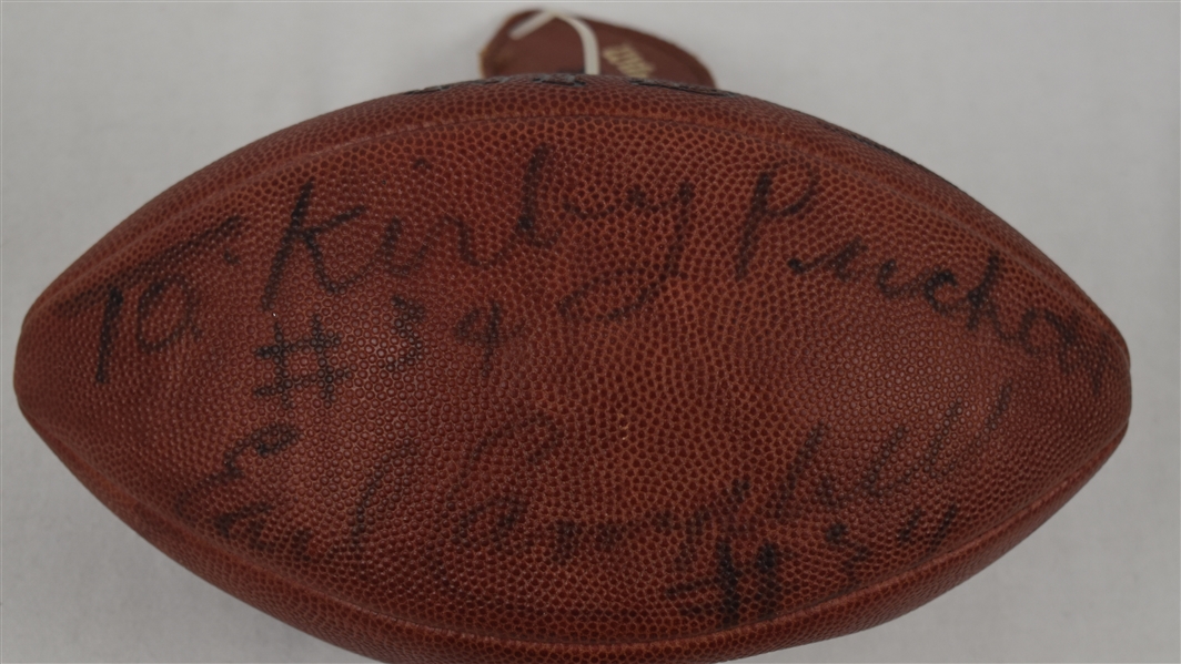 Earl Campbell Autographed Football w/Puckett Family Provenance