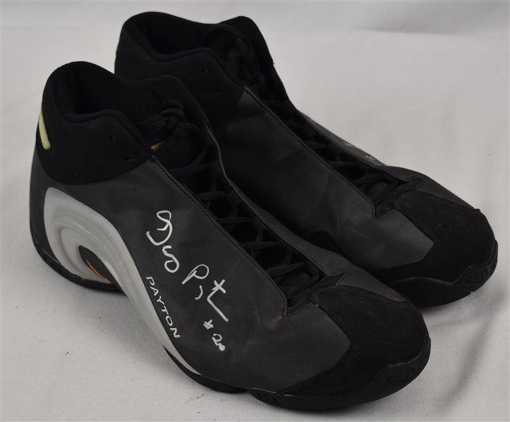 Gary Payton Game Used & Autographed Shoes w/Puckett Family Provenance