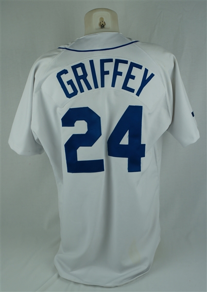 Ken Griffey Jr. 1992 Seattle Mariners Game Used & Autographed Jersey w/Dave Miedema LOA