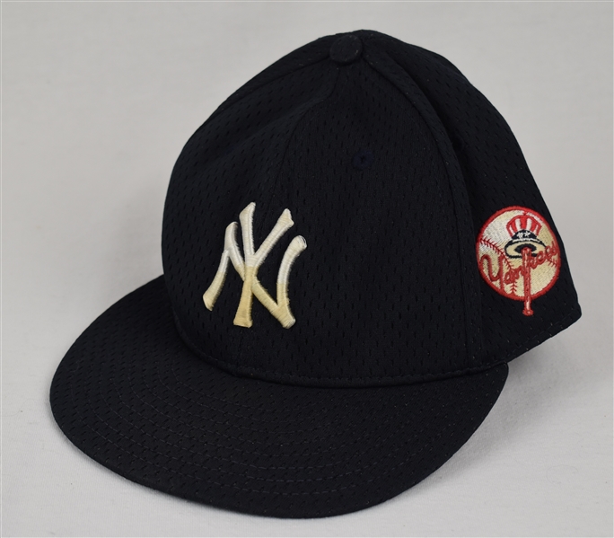 Randy Choate 2002 New York Yankees Game Used Hat Steiner