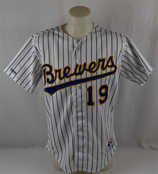 Robin Yount 1991 Milwaukee Brewers Game Used Jersey w/Dave Miedema LOA