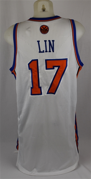 Jeremy Lin 2011-12 New York Knicks Game Used Jersey w/Dave Miedema LOA