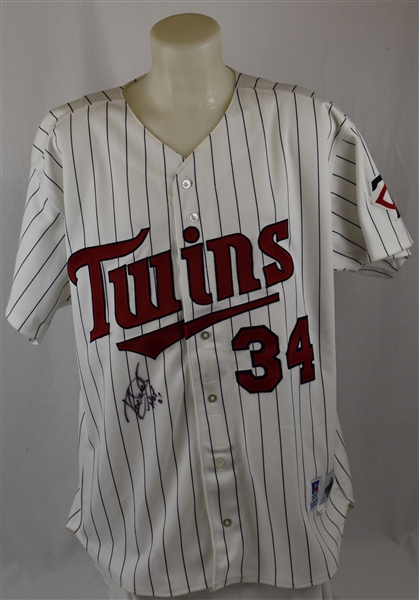 Kirby Puckett 1995 Minnesota Twins Dual signed Game Issued Jersey Sports Investments & JSA LOA