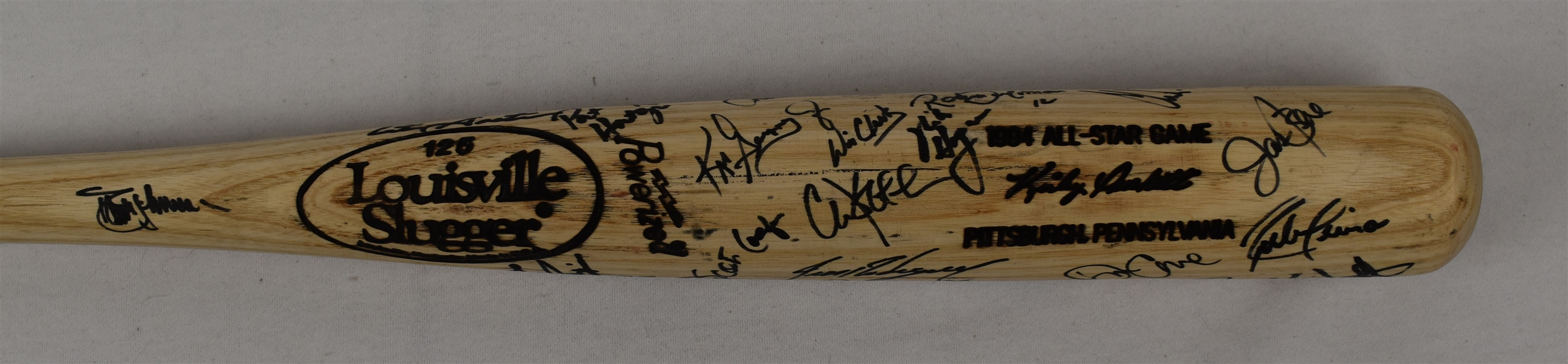 Kirby Pucketts 1994 All-Star Game Used Bat Signed by All-Star Team w/Puckett Family Provenance