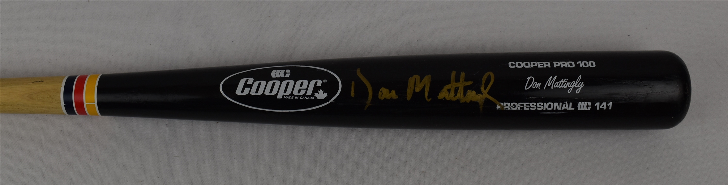 Don Mattingly Game Issued Autographed Bat w/Puckett Family Provenance