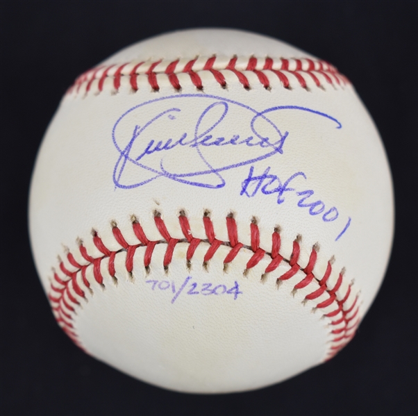 Kirby Puckett Autographed & Inscribed HOF 2001 Limited Edition #701/2,304 Baseball w/Puckett Collection LOA