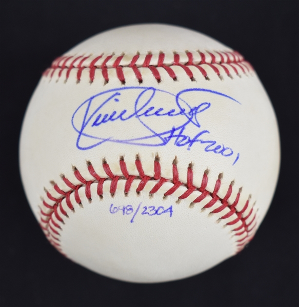 Kirby Puckett Autographed & Inscribed HOF 2001 Limited Edition #698/2,304 Baseball w/Puckett Collection LOA