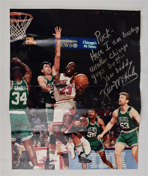 Kevin McHale Autographed & Inscribed 16x20 Photo w/Puckett Family Provenance