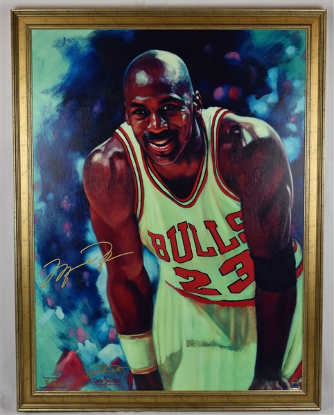 Michael Jordan Autographed Limited Edition #8/23 Carlo Beninati Canvas UDA