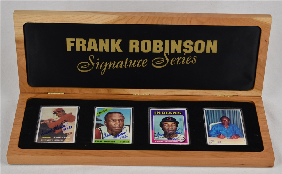 Frank Robinson Autographed Signature Series Limited Edition Porcelain Card Set