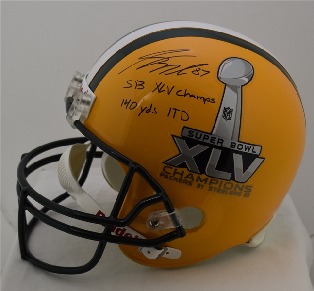 Jordy Nelson Autographed Green Bay Packers Super Bowl Helmet & Program