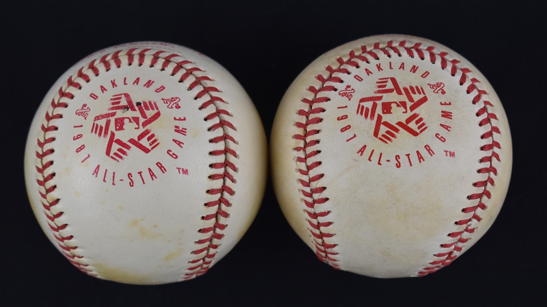 Kirby Pucketts 1987 Game Used All-Star Game Baseballs w/Puckett Family Provenance