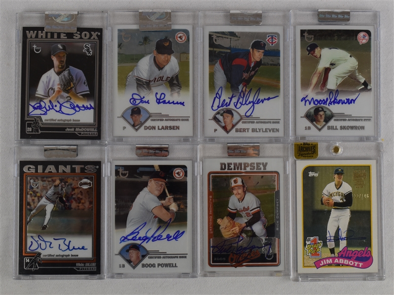Collection of 8 Autographed Topps Chrome Cards 