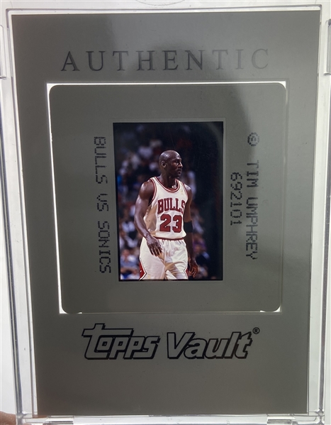 Michael Jordan Topps Vault Original Color Slide From 1989 w/Topps Vault COA