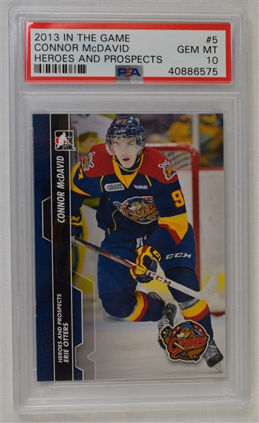 Connor McDavid 2013-14 In The Game Heroes & Prospects #5 Rookie Card PSA 10 Gem Mint