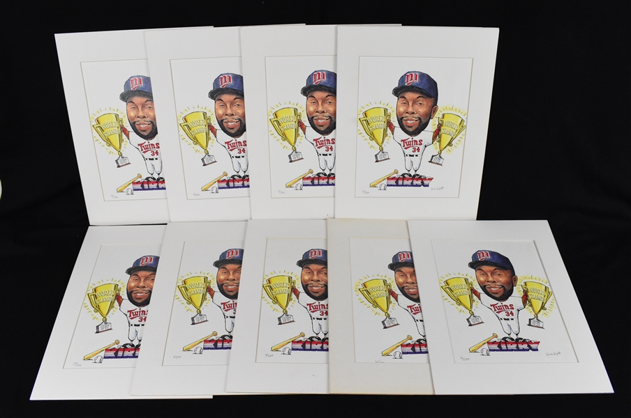 Kirby Puckett Collection of Limited Edition Lithographs w/Puckett Family Provenance 