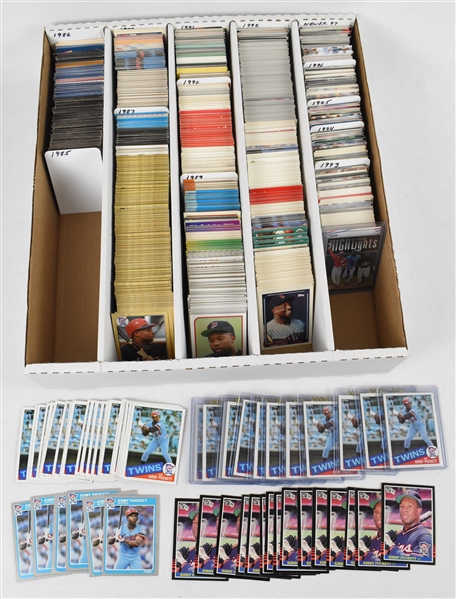 Kirby Pucketts Personal Baseball Card Collection w/37 Rookies & Puckett Family Provenance