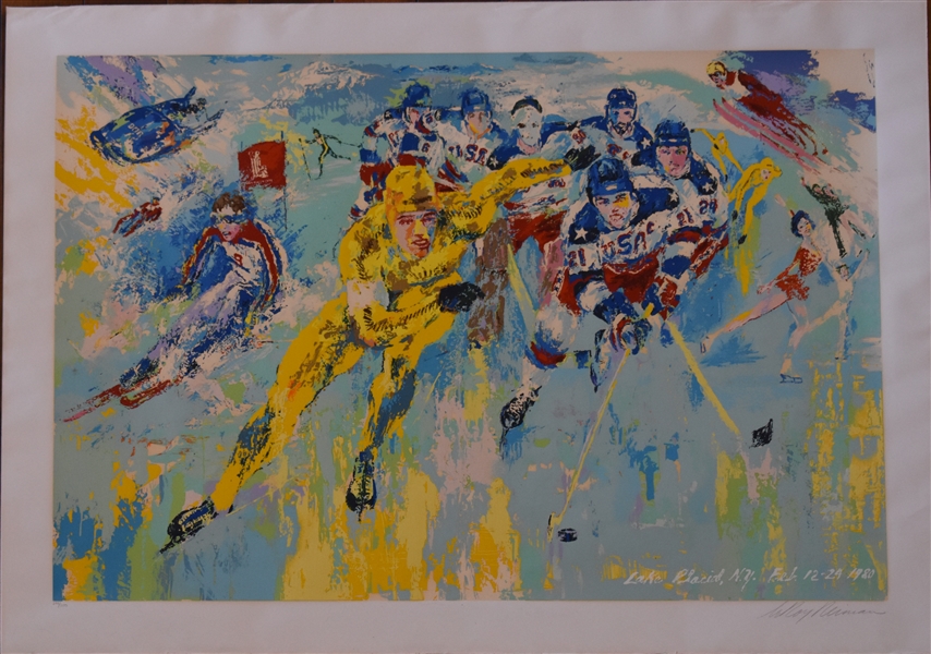 LeRoy Neiman 1980 Lake Placid Olympics "Miracle On Ice" Limited Edition Serigraph