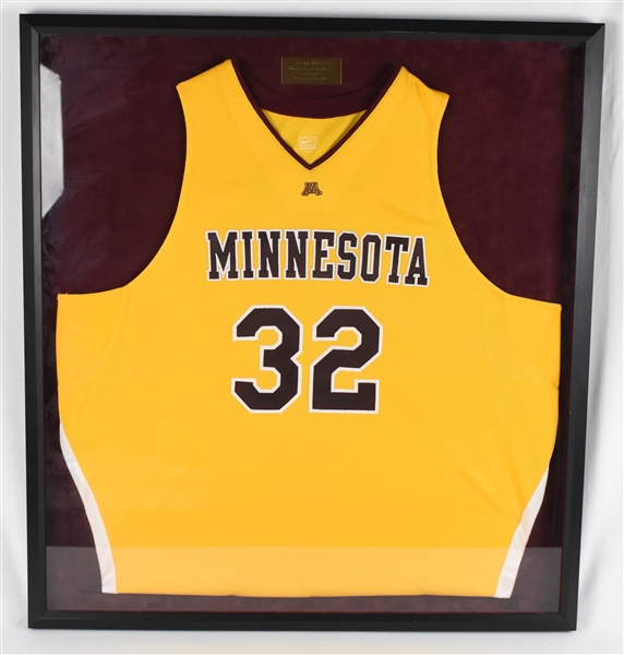 Trent Tuckers Minnesota Gophers Retirement Jersey February 10th, 2009 w/Letter of Provenance