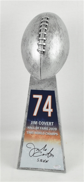 Jimbo Covert Autographed 1985 Replica Lombardi Trophy