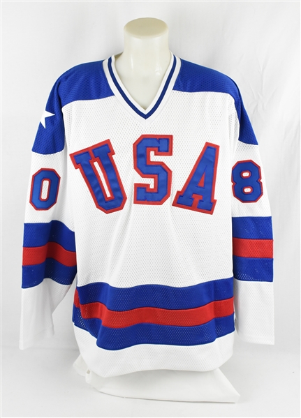 Miracle On Ice USA 1980 Olympic Team Signed Jersey w/21 Signatures Including Herb Brooks