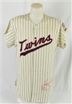 Tony Oliva 1964 Minnesota Twins Game Used Rookie of the Year Flannel Jersey *Photomatched by Sports Investors Authentication*