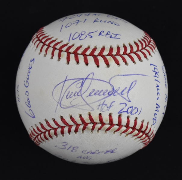 Kirby Puckett Autographed & Multi Inscribed Limited Edition Stat Ball #/1000