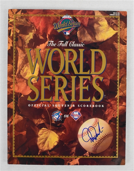 Darren Daulton Autographed 1993 World Series Program