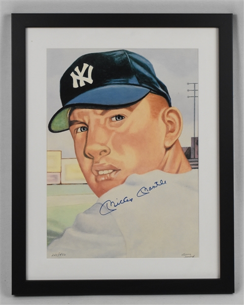 Mickey Mantle Autographed Limited Edition Lithograph 
