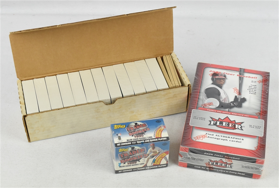 Collection of Unopened Baseball Cards w/1984 Donruss Baseball Card High End Factory Sealed Set