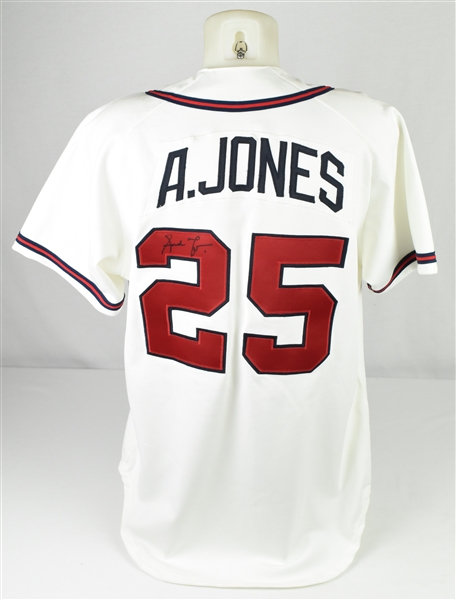 Andruw Jones 1996 Atlanta Braves Game Used & Autographed Rookie Home Jersey w/Dave Miedema LOA