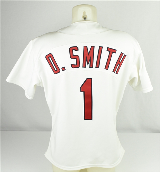 Ozzie Smith 1994 St Louis Cardinals Game Used & Autographed Jersey w/Dave Miedema LOA