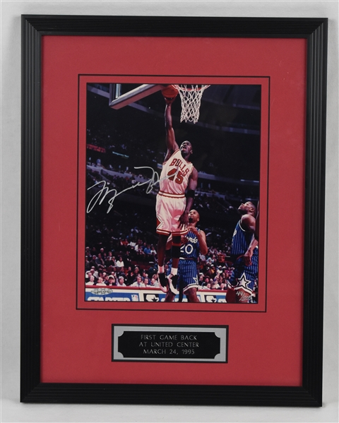 Michael Jordan Autographed & Framed #45 Action Photo 