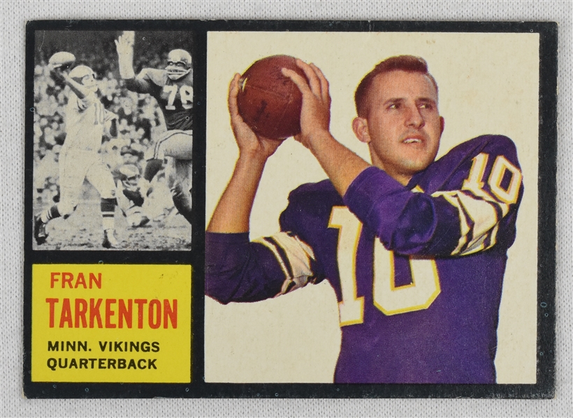 Fran Tarkenton 1962 Topps Rookie Card #90