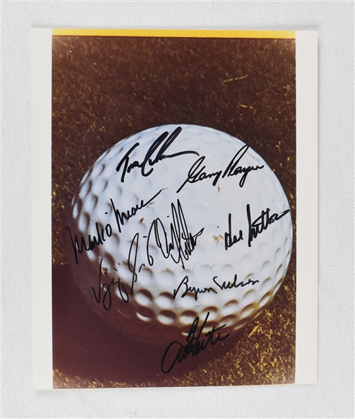 Golf Greats Display w/8 Signatures 