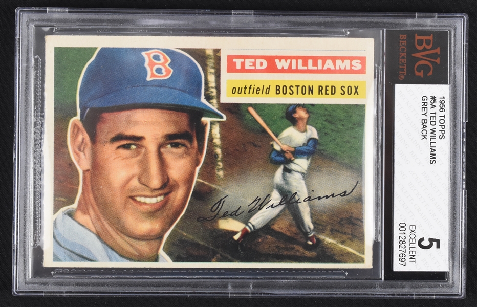 Ted Williams 1956 Topps #5 Baseball Card BGS 5 EX