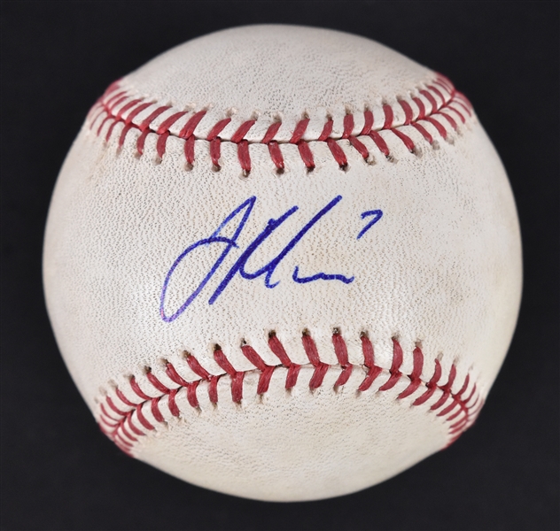 Joe Mauer 2008 Autographed Game Used Baseball 