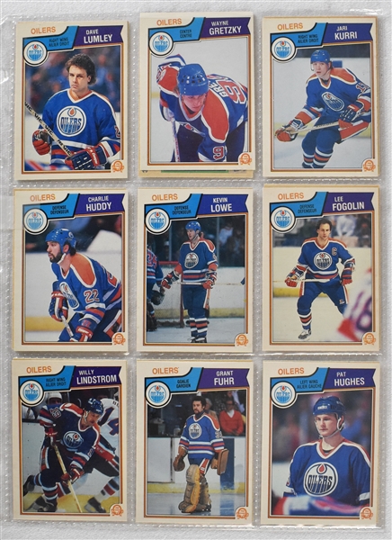 1983 O-Pee-Chee Hockey Card Set w/Wayne Gretzky Early Career Cards