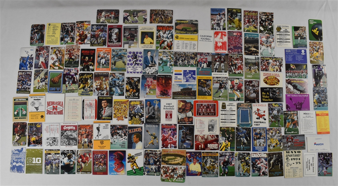 NCAA Football Collection of Vintage Schedules